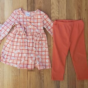 Hanna Andersson Peach and Orange Kids Matching Set